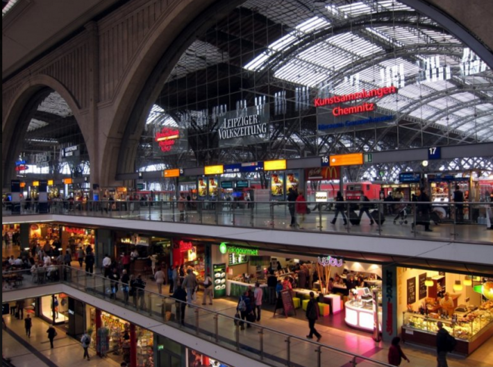 Estação Central de Leipzig, Alemanha.