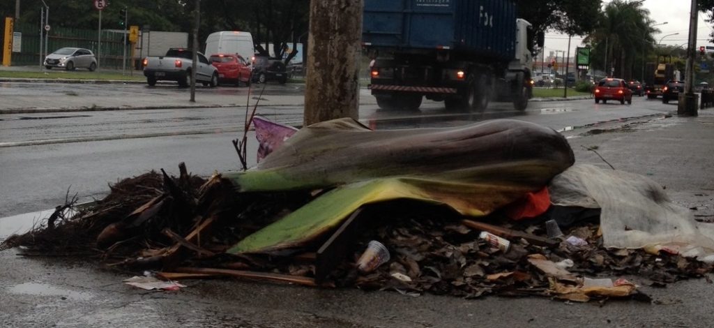 Pilha de lixo existente na Av. Gastão Vidigal preocupa moradores.