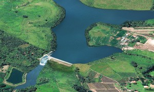 Simulação da barragem e lago no Capivari-Mirim